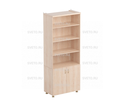 Шкаф секционный для учебных пособий (верхняя часть без дверок, нижняя часть с дверками) 